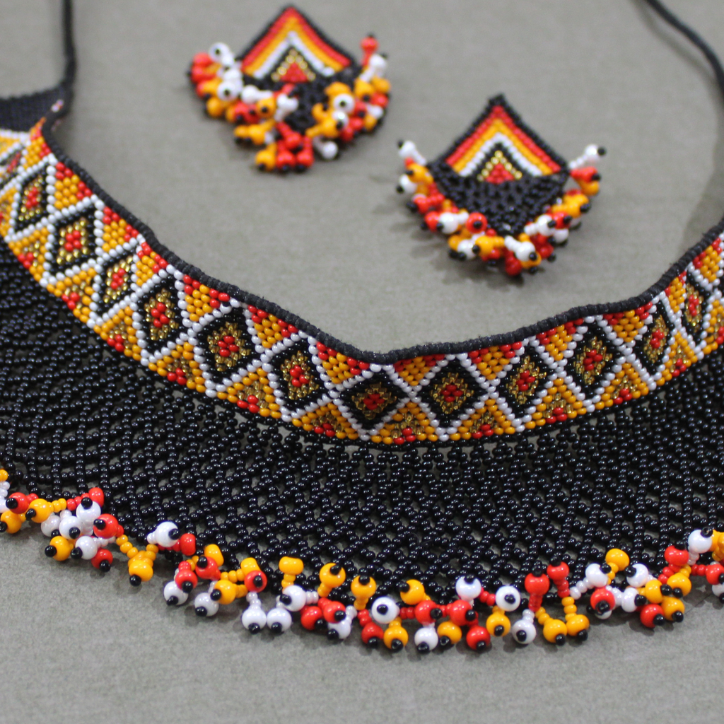 Handmade Beaded Choker Necklace Set