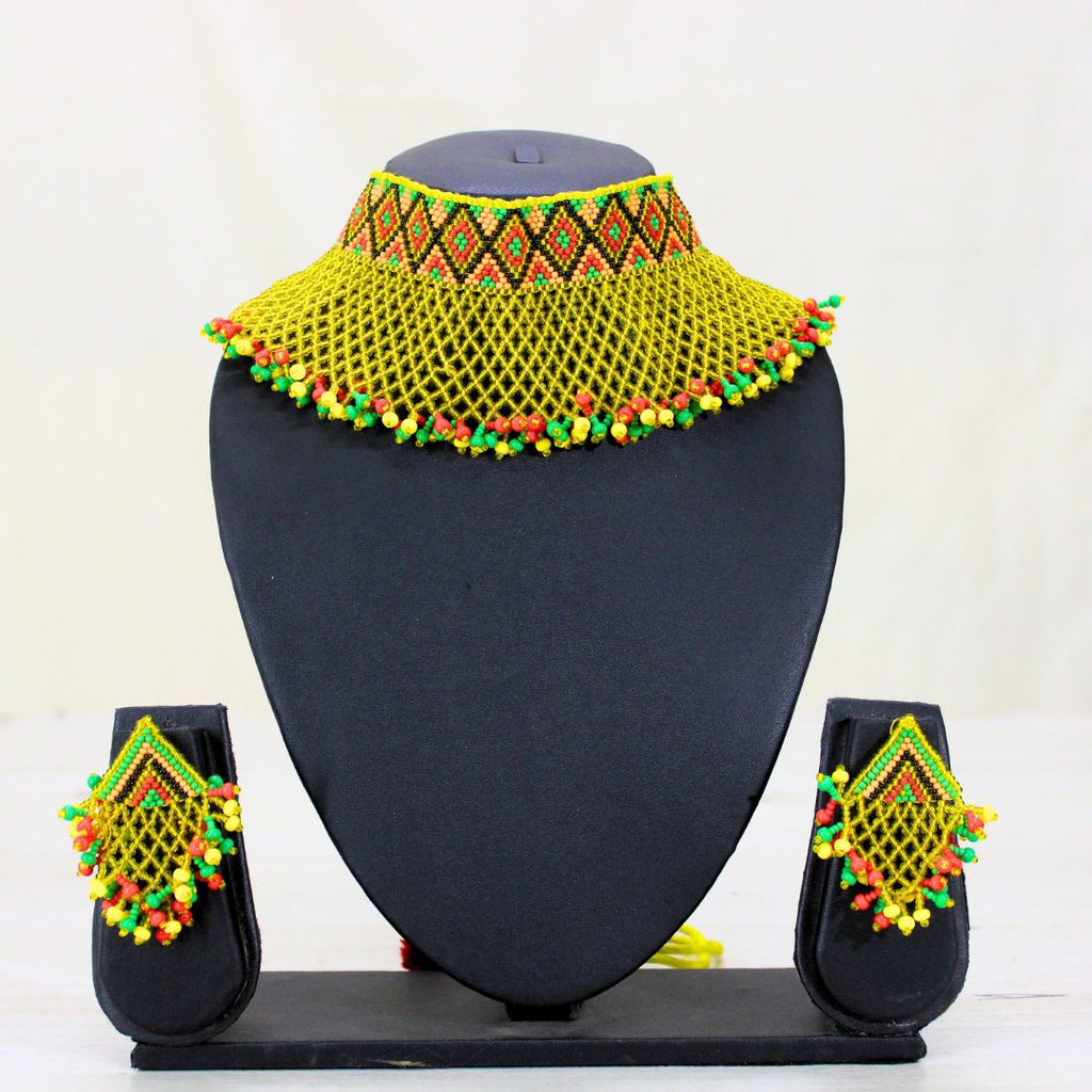 Handmade Beaded Choker Necklace Set