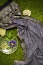 Dola Silk Ajrakh Hand Block Print Saree