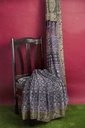 Dola Silk Ajrakh Hand Block Print Saree
