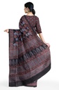 Cotton Ajrakh Hand Block Print Saree