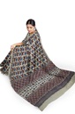 Cotton Ajrakh Hand Block Print Saree