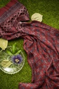 Cotton Ajrakh Hand Block Print Saree