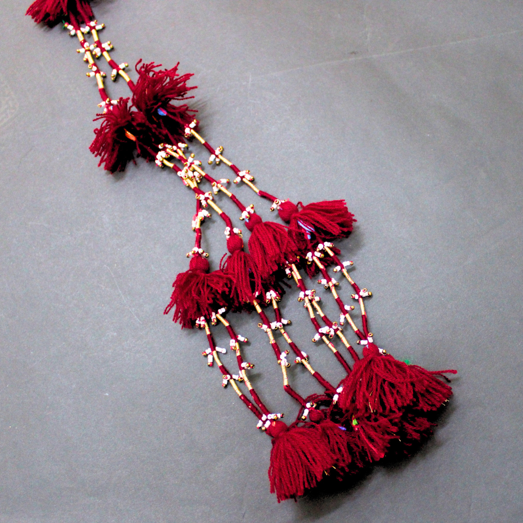 Handcrafted Embroidered Pochi Bajuband Armlet and Latkan Set