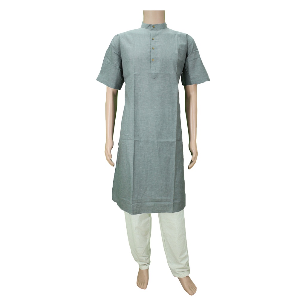 Cotton Half Sleeve Solid Kurta/Modi Kurta