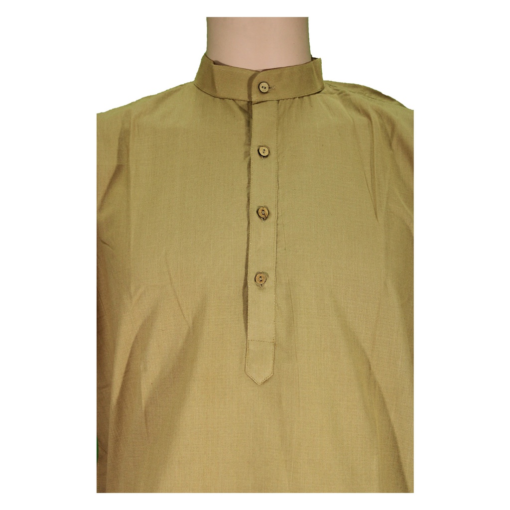 Cotton Half Sleeve Solid Kurta/Modi Kurta