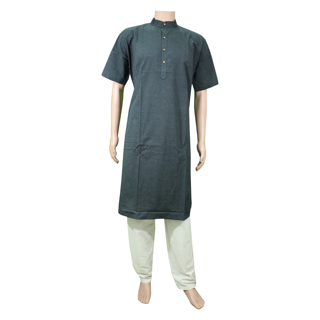 Cotton Half Sleeve Solid Kurta/Modi Kurta