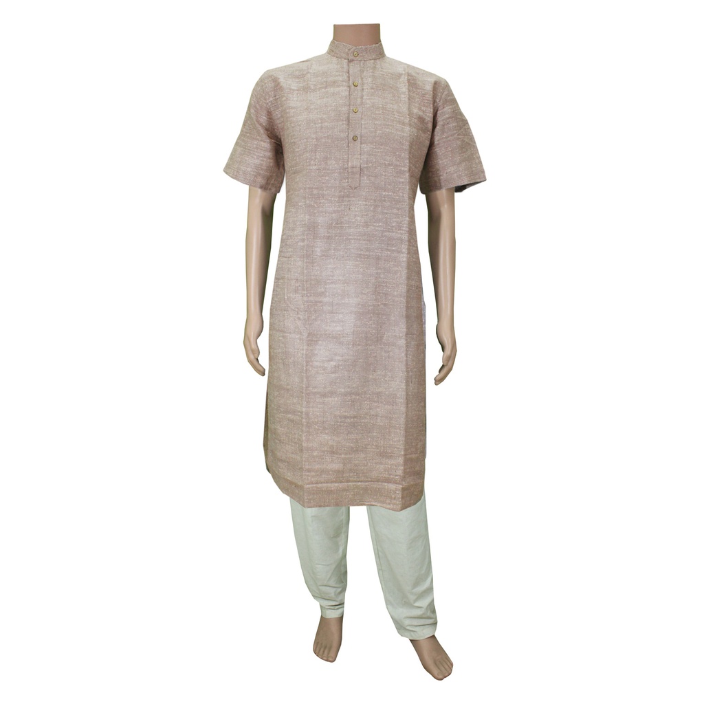 Cotton Half Sleeve Solid Kurta/Modi Kurta