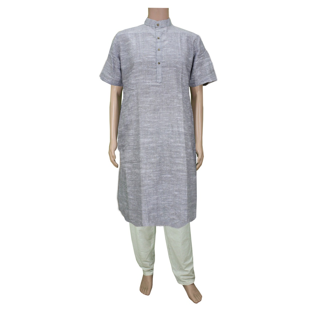 Cotton Half Sleeve Solid Kurta/Modi Kurta