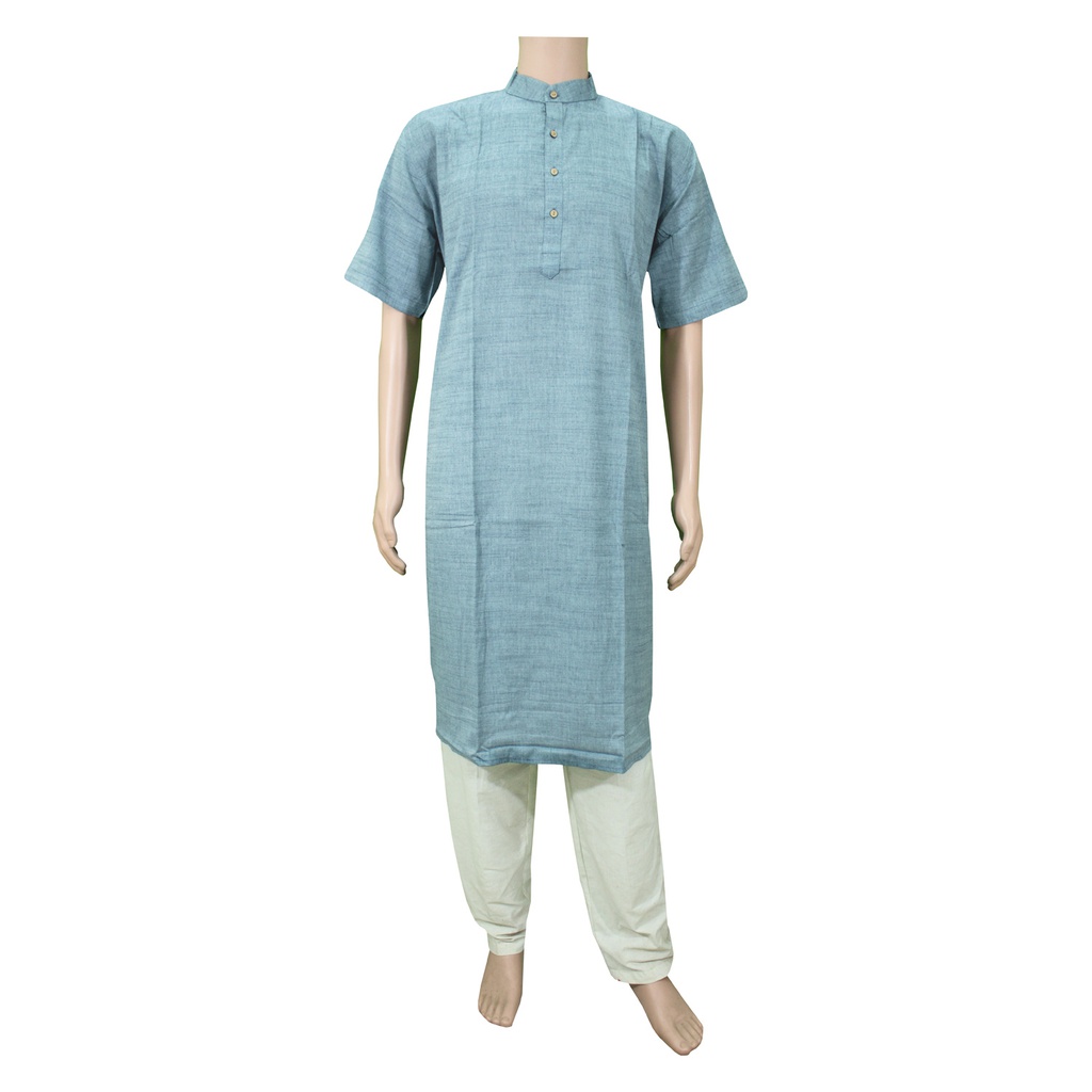 Cotton Half Sleeve Solid Kurta/Modi Kurta