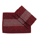 Handmade Tagai Embroidered Ajrakh Mashru Silk Table Placemats (Set of 6)