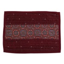 Handmade Tagai Embroidered Ajrakh Mashru Silk Table Placemats (Set of 6)