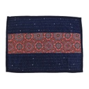 Handmade Tagai Embroidered Ajrakh Mashru Silk Table Placemats (Set of 6)