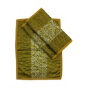 Handmade Tagai Embroidered Ajrakh Mashru Silk Table Placemats (Set of 6)