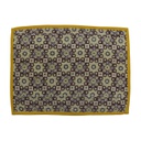 Handmade Tagai Embroidered Ajrakh Mashru Silk Table Placemats (Set of 6)
