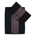Handmade Tagai Embroidered Ajrakh Mashru Silk Table Placemats (Set of 6)