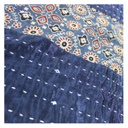 Handmade Tagai Embroidered Ajrakh Mashru Silk Table Placemats (Set of 6)