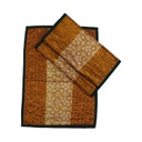 Handmade Tagai Embroidered Ajrakh Mashru Silk Table Placemats (Set of 6)