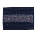 Handmade Tagai Embroidered Ajrakh Mashru Silk Table Placemats (Set of 6)