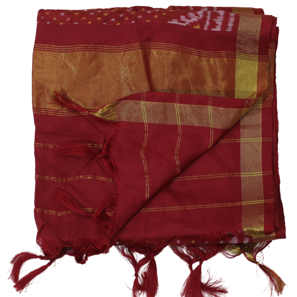 Handloom Single Ikat Patola Silk Stole