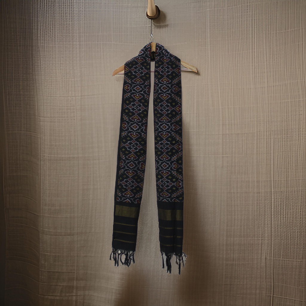 Handloom Single Ikat Patola Silk Stole