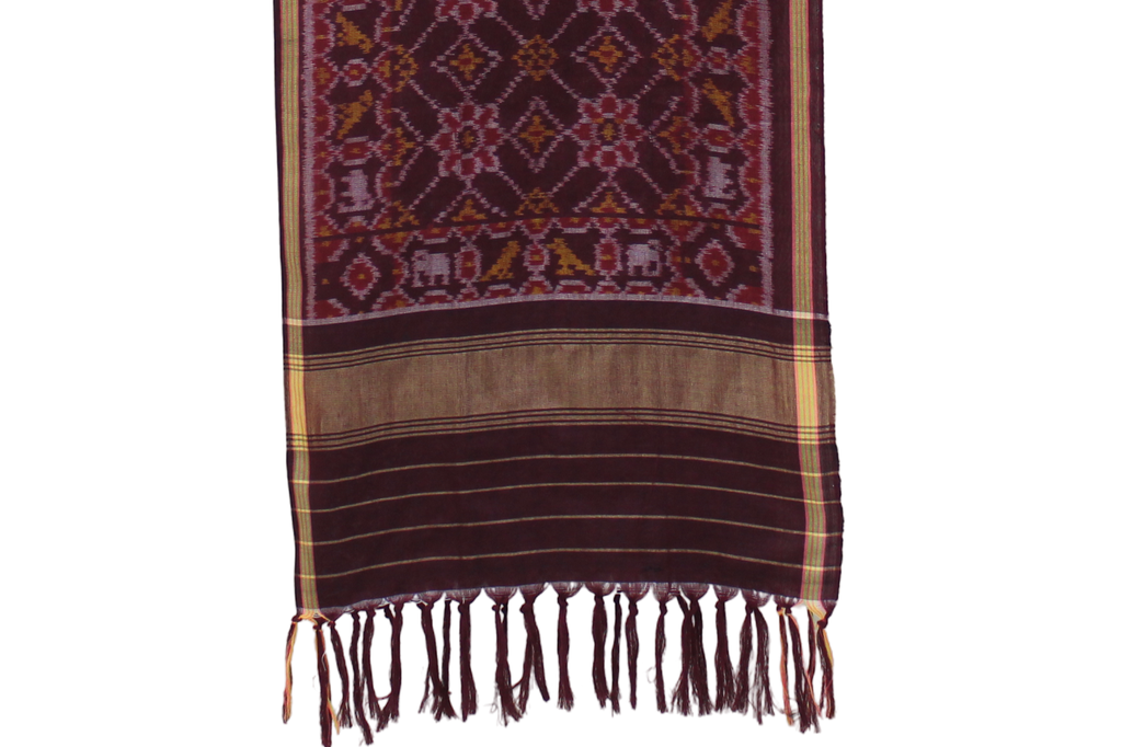 Handloom Single Ikat Patola Silk Stole