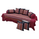 Handcrafted Cotton Applique Work Diwan Bed Sheet Set