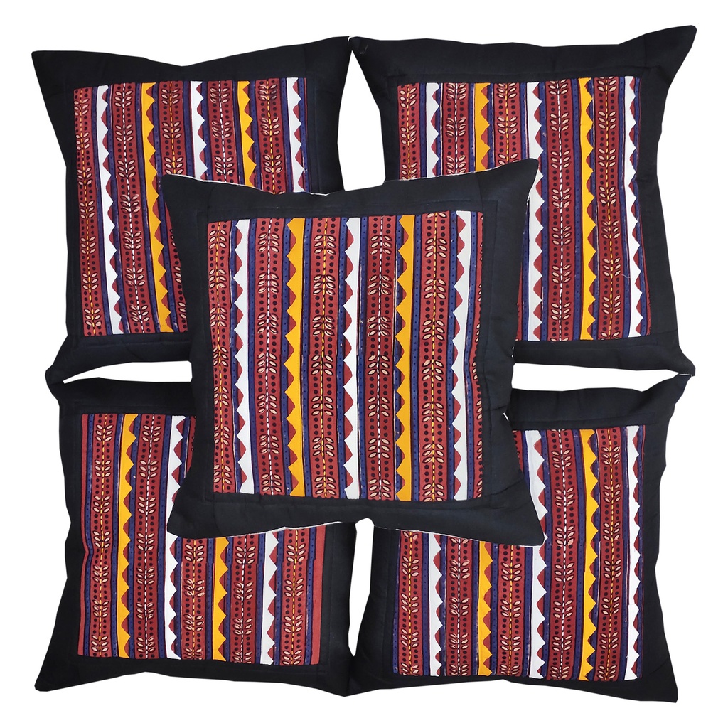 Handcrafted Cotton Applique Work Diwan Bed Sheet Set