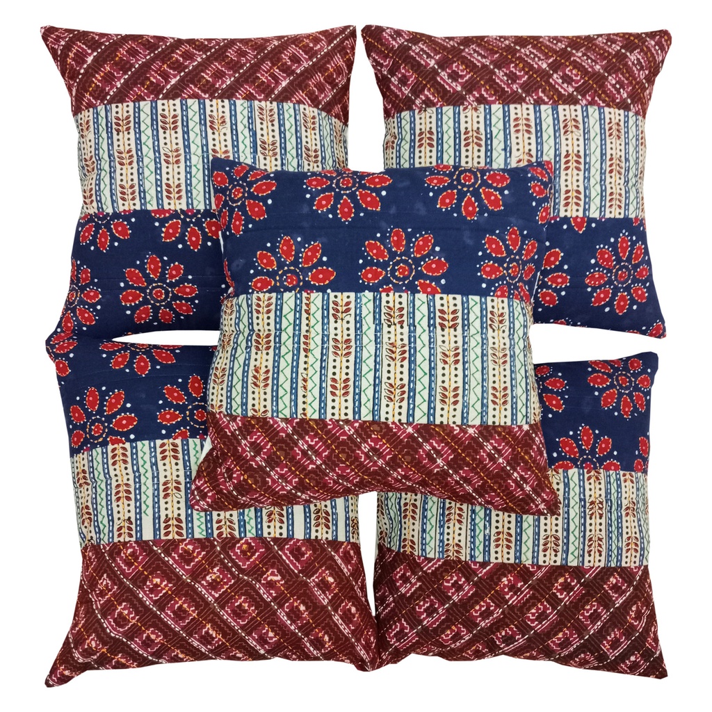 Handcrafted Cotton Applique Work Diwan Bed Sheet Set