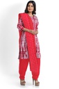 Handcrafted Applique Work Shibori Cotton Dress Material / Salwar Suit