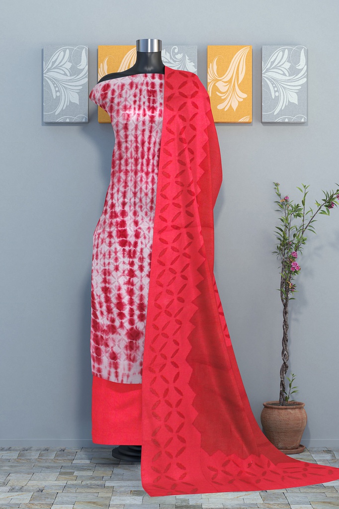 Hand Block Print Cotton Dress Material / Salwar Suit