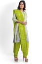 Handcrafted Applique Work Shibori Cotton Dress Material / Salwar Suit