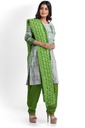 Handcrafted Applique Work Shibori Cotton Dress Material / Salwar Suit