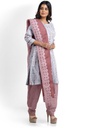 Handcrafted Applique Work Shibori Cotton Dress Material / Salwar Suit