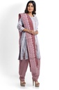Handcrafted Applique Work Shibori Cotton Dress Material / Salwar Suit