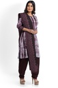 Handcrafted Applique Work Shibori Cotton Dress Material / Salwar Suit