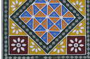 Handcrafted Leaf Design Mud Work Wall Hanging