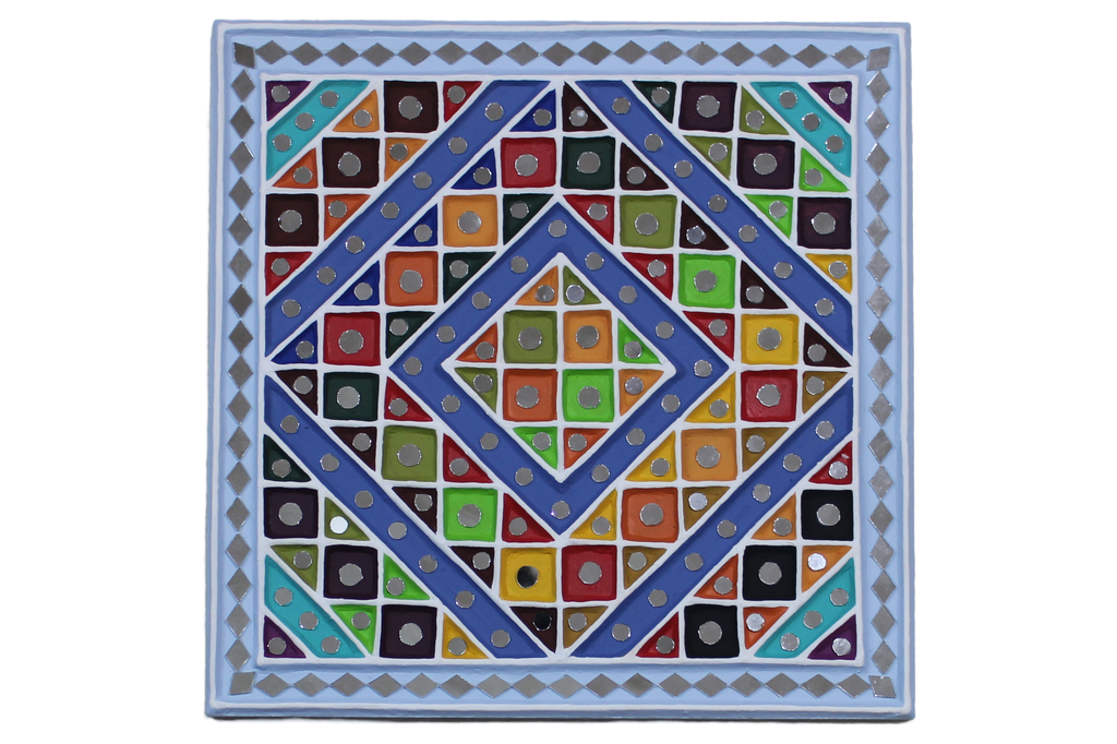Handcrafted Leaf Design Mud Work Wall Hanging
