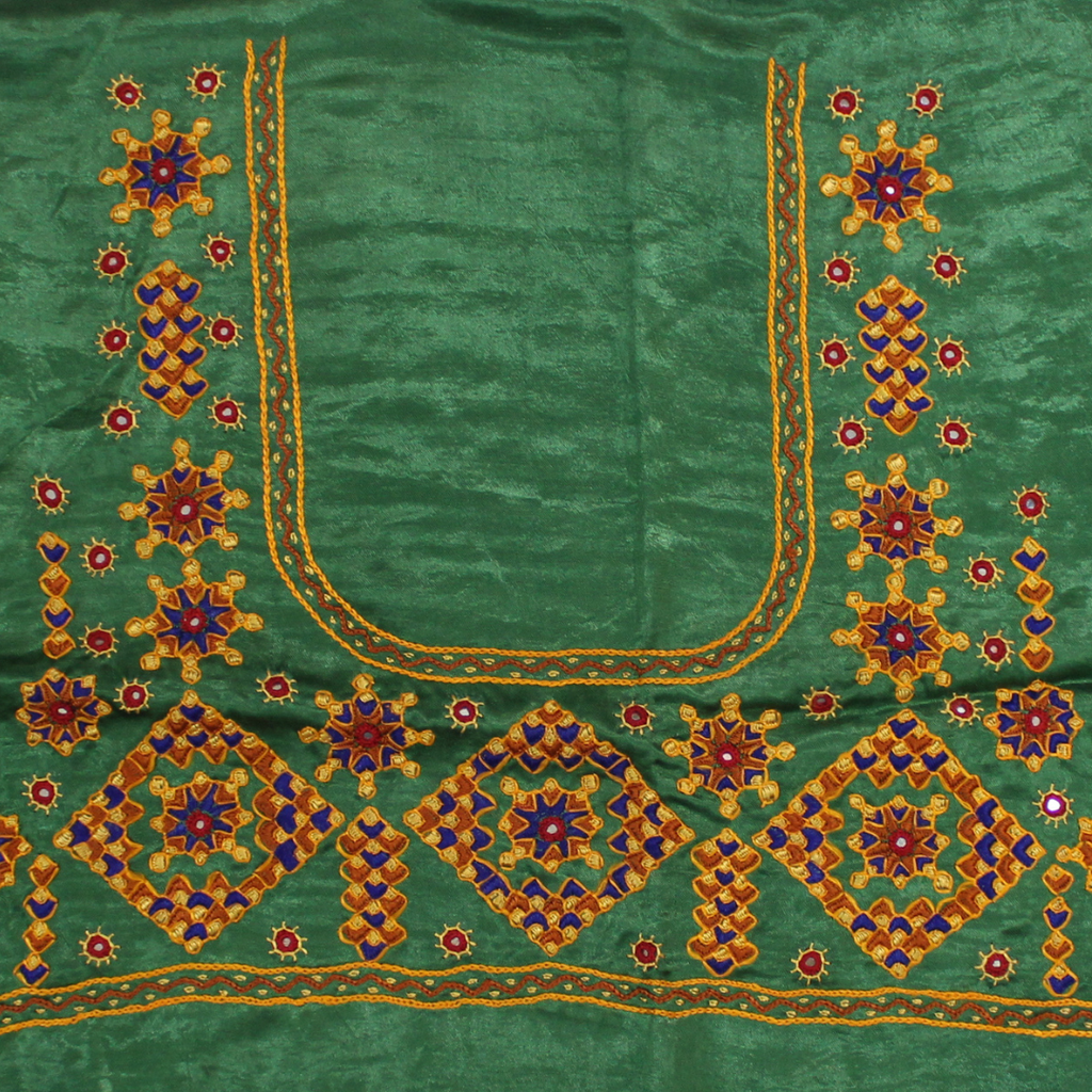 Hand Embroidered Unstitched Blouse Material