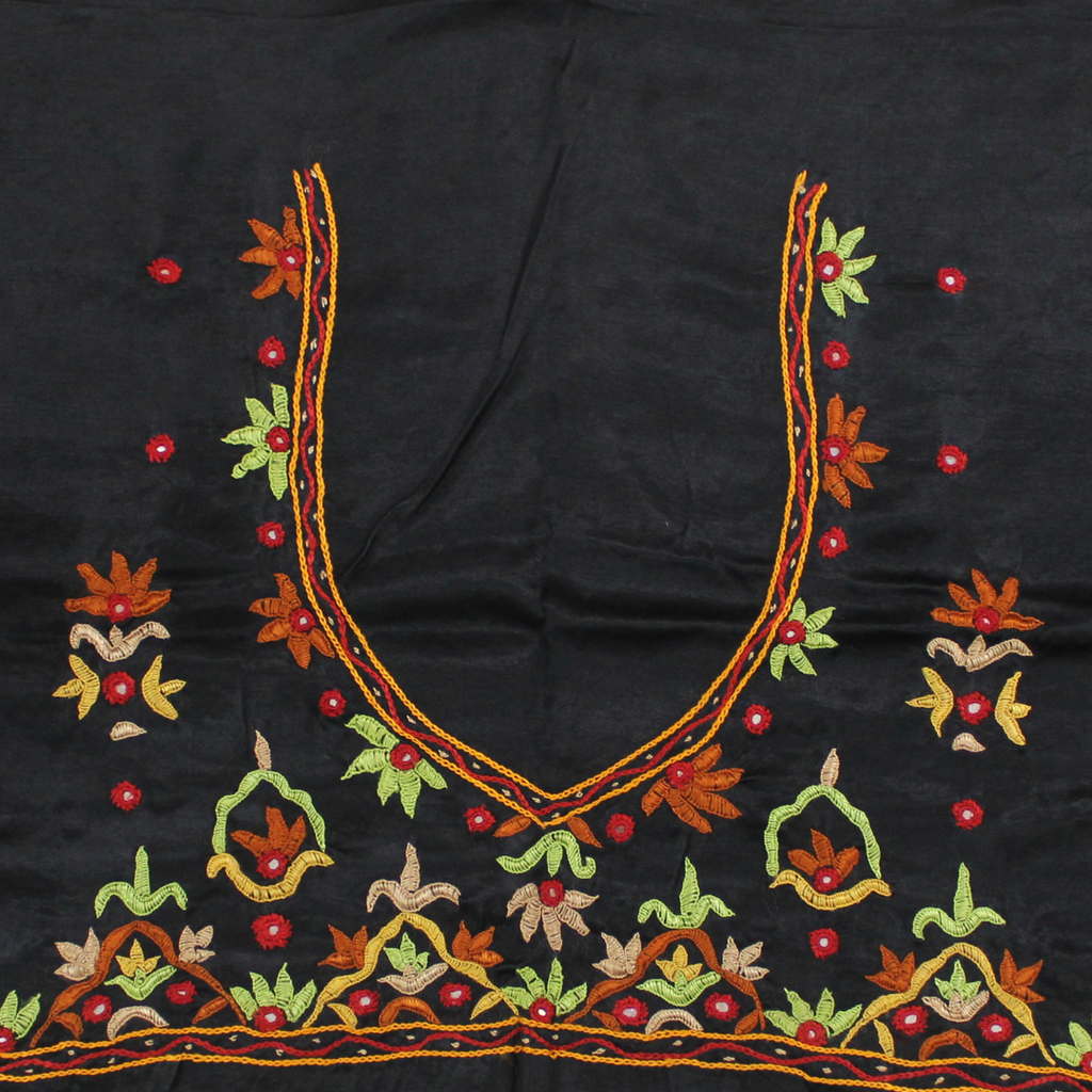 Hand Embroidered Unstitched Blouse Material