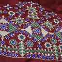 Hand Embroidered Unstitched Blouse Material