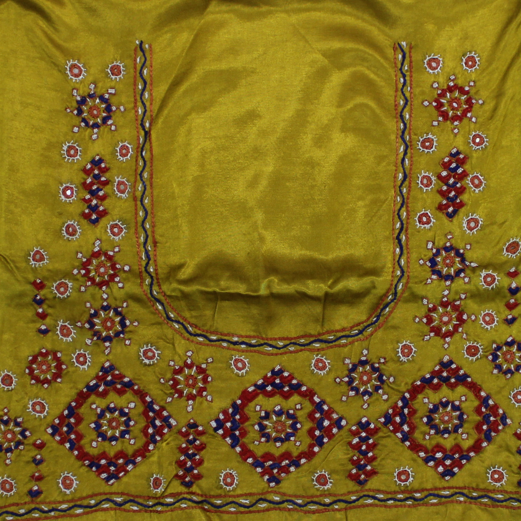 Hand Embroidered Unstitched Blouse Material