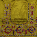 Hand Embroidered Unstitched Blouse Material