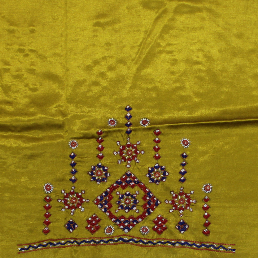 Hand Embroidered Unstitched Blouse Material