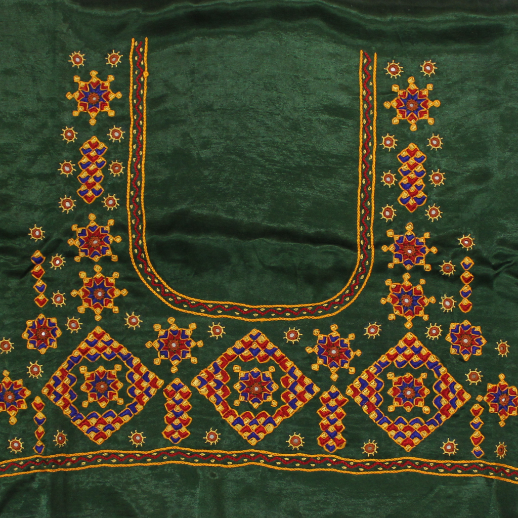 Hand Embroidered Unstitched Blouse Material
