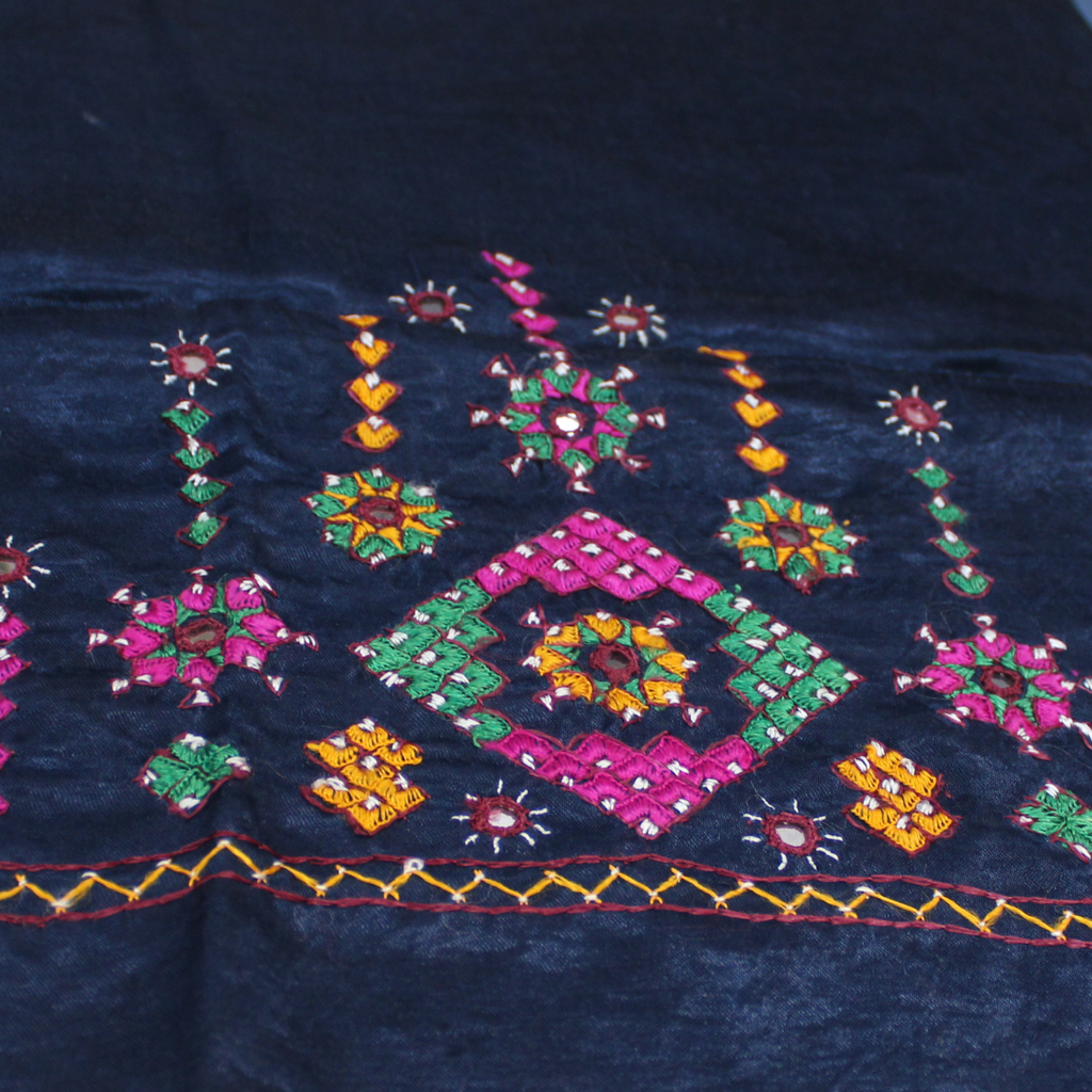 Hand Embroidered Unstitched Blouse Material