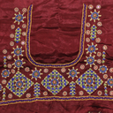 Hand Embroidered Unstitched Blouse Material