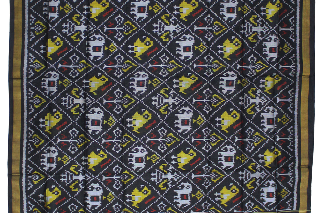 Handloom Single Ikat Patola Silk Dupatta