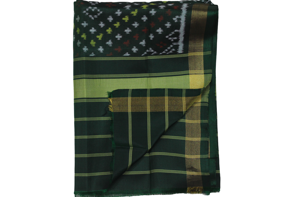 Handloom Single Ikat Patola Silk Dupatta
