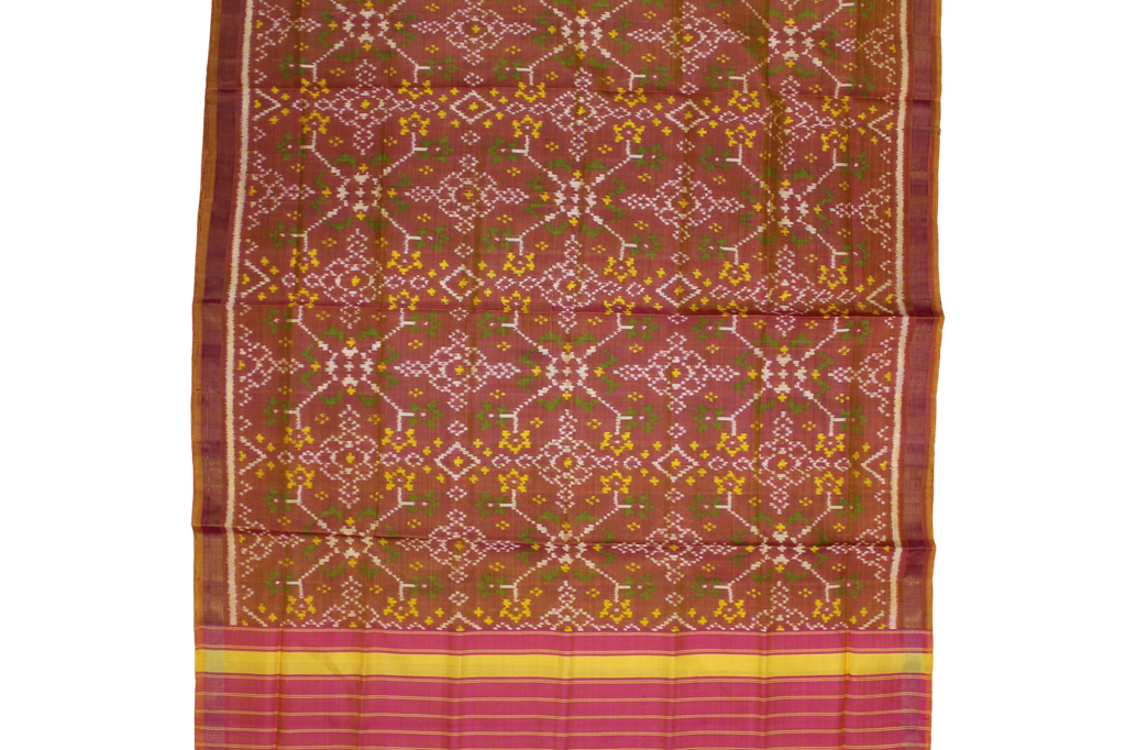 Handloom Single Ikat Patola Silk Dupatta